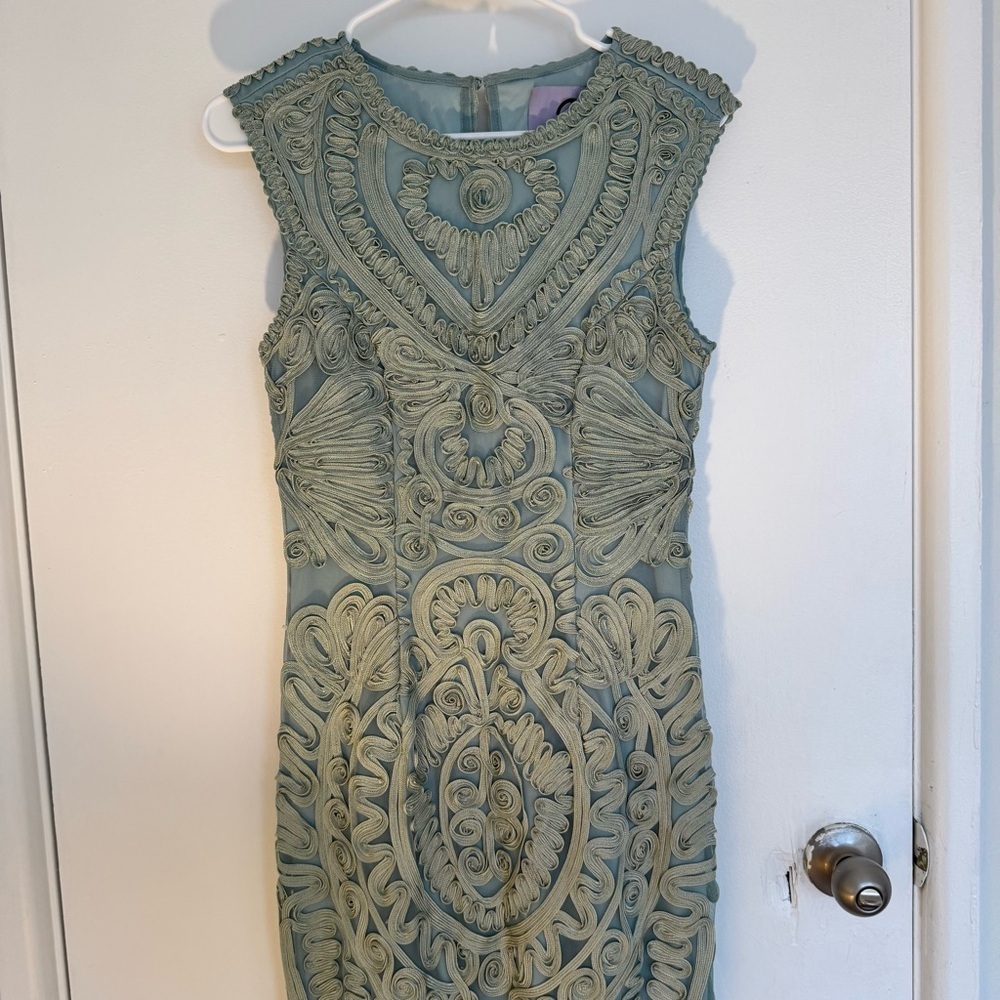 JS Collections Soutache Mermaid Midi Dress Size 2 - Picture 3 of 14